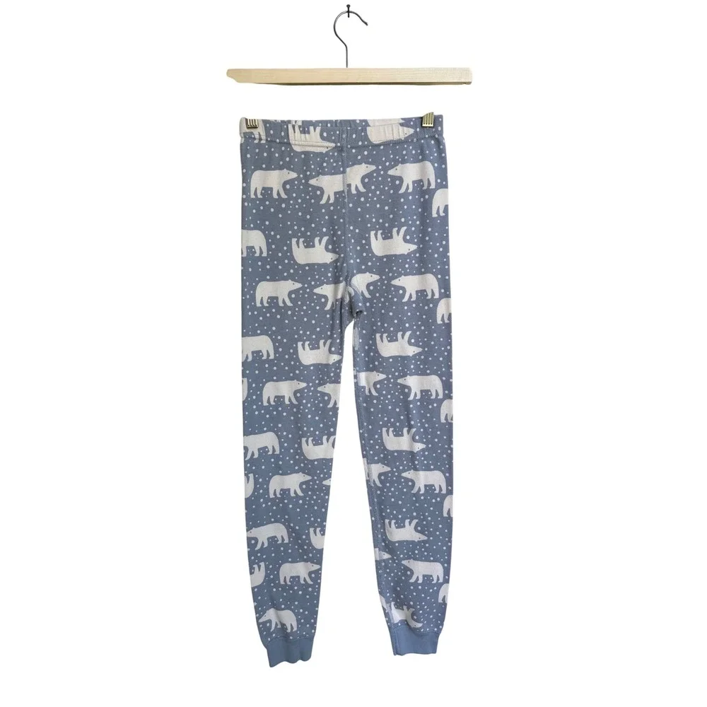 Hanna Andersson Kids Blue‎ Polar Bear Organic Cotton Pajama Set Size 12/14 160cm